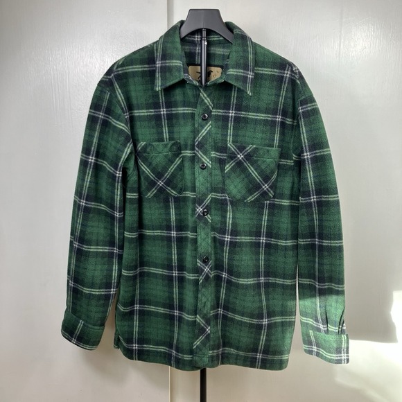 Irish Setter Other - Green Plaid Button Down Fleece Irish Setter Men's Size M Long Sleeve Shirt